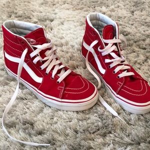 Red High-Top vans